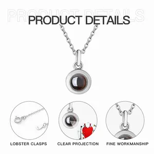 Love Is All Around Titanium Steel Projection Necklace