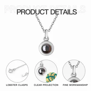 Number 851 Titanium Steel Projection Necklace