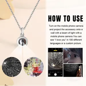 Singing Of The Wind Titanium Steel Projection Necklace