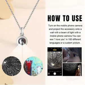 Like Fire And Ice Titanium Steel Projection Necklace