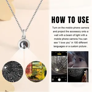 Instinct Titanium Steel Projection Necklace