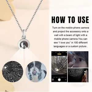 Walk Titanium Steel Projection Necklace