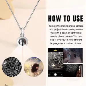 Hedgehog In The Fog Titanium Steel Projection Necklace