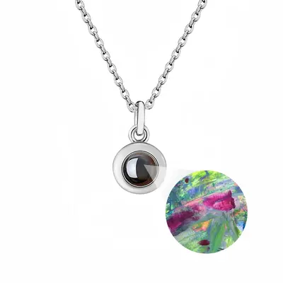 Happy Titanium Steel Projection Necklace