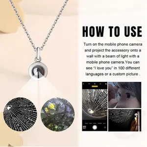 Sober Titanium Steel Projection Necklace