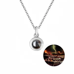 Island Escape Titanium Steel Projection Necklace