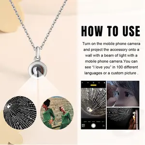 Going Twice Titanium Steel Projection Necklace