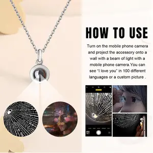 Paint Titanium Steel Projection Necklace