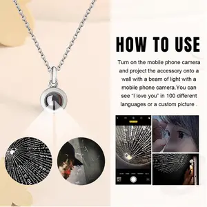 -P- Titanium Steel Projection Necklace