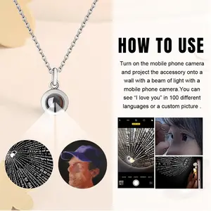 Y Titanium Steel Projection Necklace