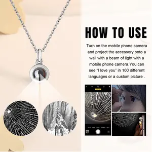 March Titanium Steel Projection Necklace