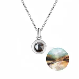 The Light Of Joy Titanium Steel Projection Necklace