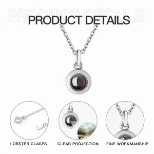 The Light Of Joy Titanium Steel Projection Necklace