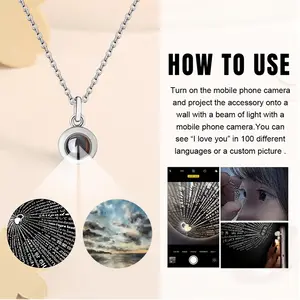 Eternal Glow Titanium Steel Projection Necklace