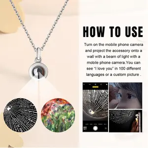 Dancing Meadow Gift Idea Titanium Steel Projection Necklace