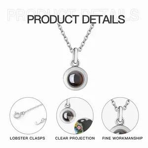 Floral Night Titanium Steel Projection Necklace