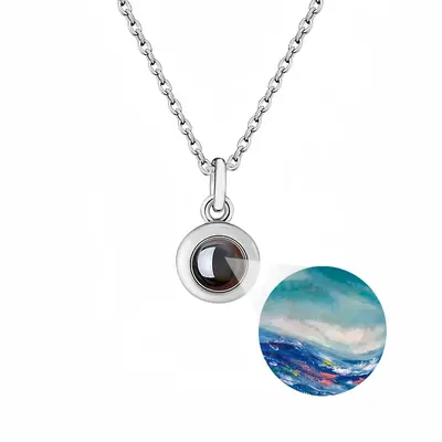 Dancing Waves Titanium Steel Projection Necklace