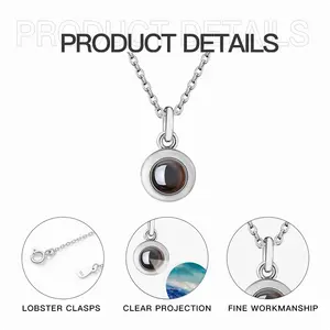 Dancing Waves Titanium Steel Projection Necklace