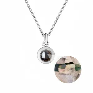 Horizon With Black Titanium Steel Projection Necklace