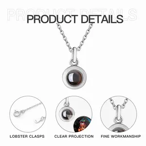 Girl Titanium Steel Projection Necklace