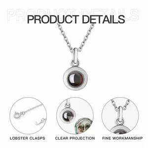 Moving On Titanium Steel Projection Necklace