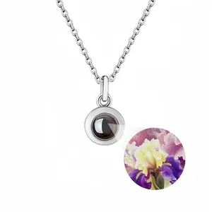 Iris Titanium Steel Projection Necklace