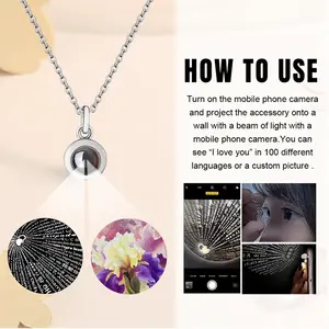 Iris Titanium Steel Projection Necklace