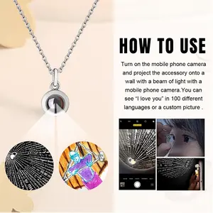 Everyday Micro-Scenes 061 Titanium Steel Projection Necklace