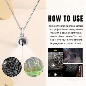 Correlation Titanium Steel Projection Necklace