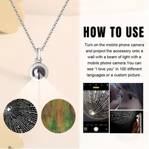 #66-2021 Titanium Steel Projection Necklace