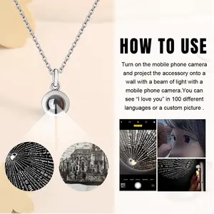 Notre Dame De Paris Titanium Steel Projection Necklace