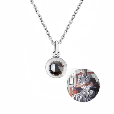 First Haircut Titanium Steel Projection Necklace