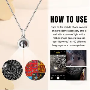 Chart Titanium Steel Projection Necklace