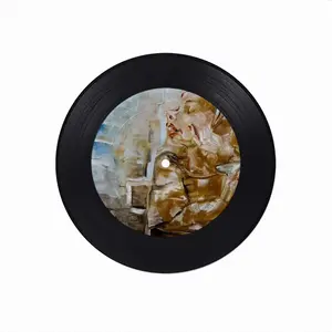 She Is Elsewhere Vinyl Records Coaster