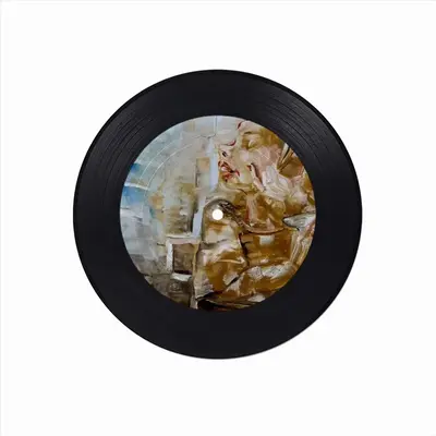 She Is Elsewhere Vinyl Records Coaster