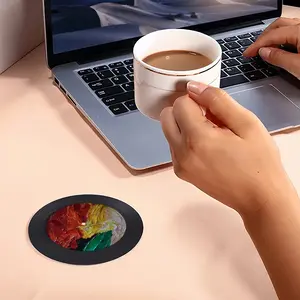 Lady In Her Sixties Vinyl Records Coaster