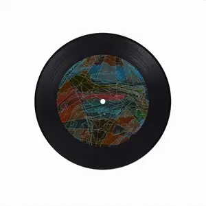 The Surveyed Planet Vinyl Records Coaster