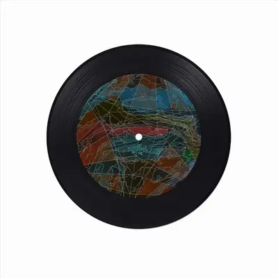 The Surveyed Planet Vinyl Records Coaster