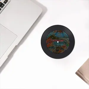 The Surveyed Planet Vinyl Records Coaster