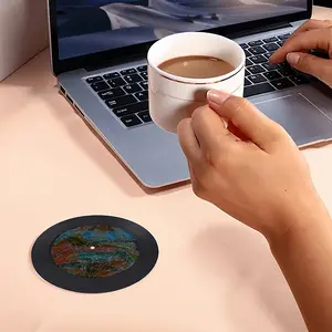 The Surveyed Planet Vinyl Records Coaster