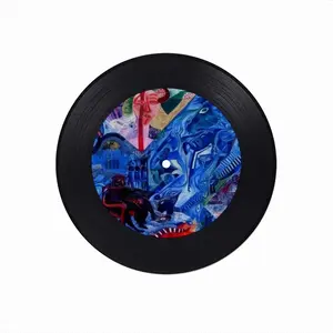 Nullus Crimen Sine Lege Vinyl Records Coaster