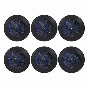 All Those Stars Vinyl Records Coaster