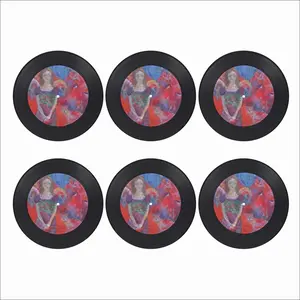 The Peacefulness Vinyl Records Coaster