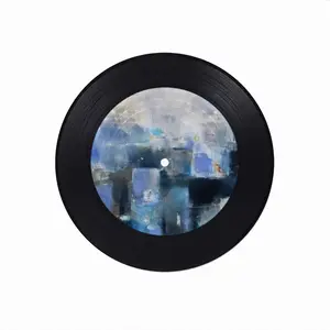 Blue Village Vinyl Records Coaster