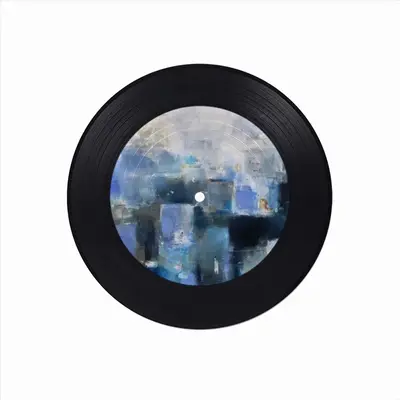 Blue Village Vinyl Records Coaster