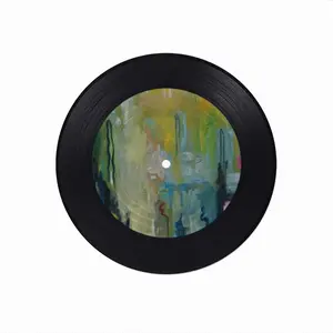 Weeping Willow Vinyl Records Coaster