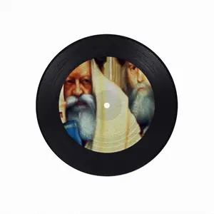 Rabbis Shneerson Vinyl Records Coaster