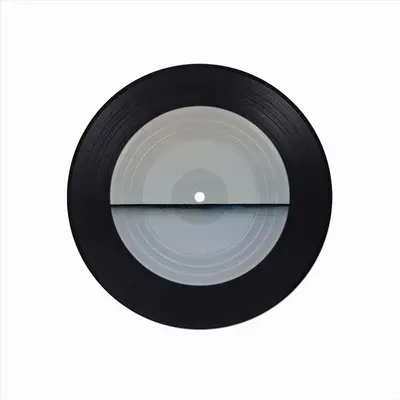 Charcoal White No 1 Series 4 Vinyl Records Coaster