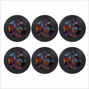 Venice Beach Vinyl Records Coaster