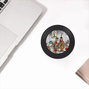 Office Injury Vinyl Records Coaster